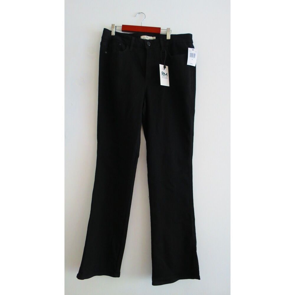 Rebecca Minkoff Womens Black High Rise Bootcut Jeans Size 14 RMD1165J